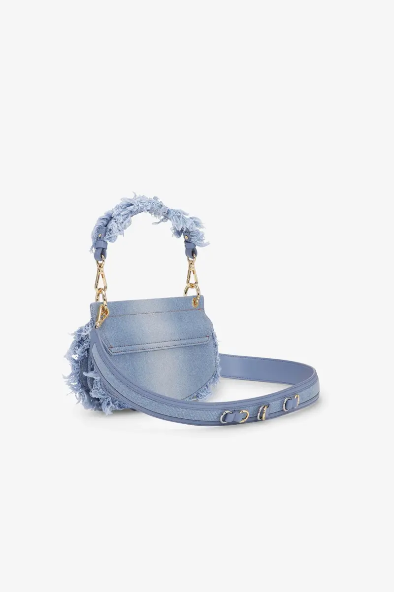 Blauwe denim mini Apo-G-tas met handvat