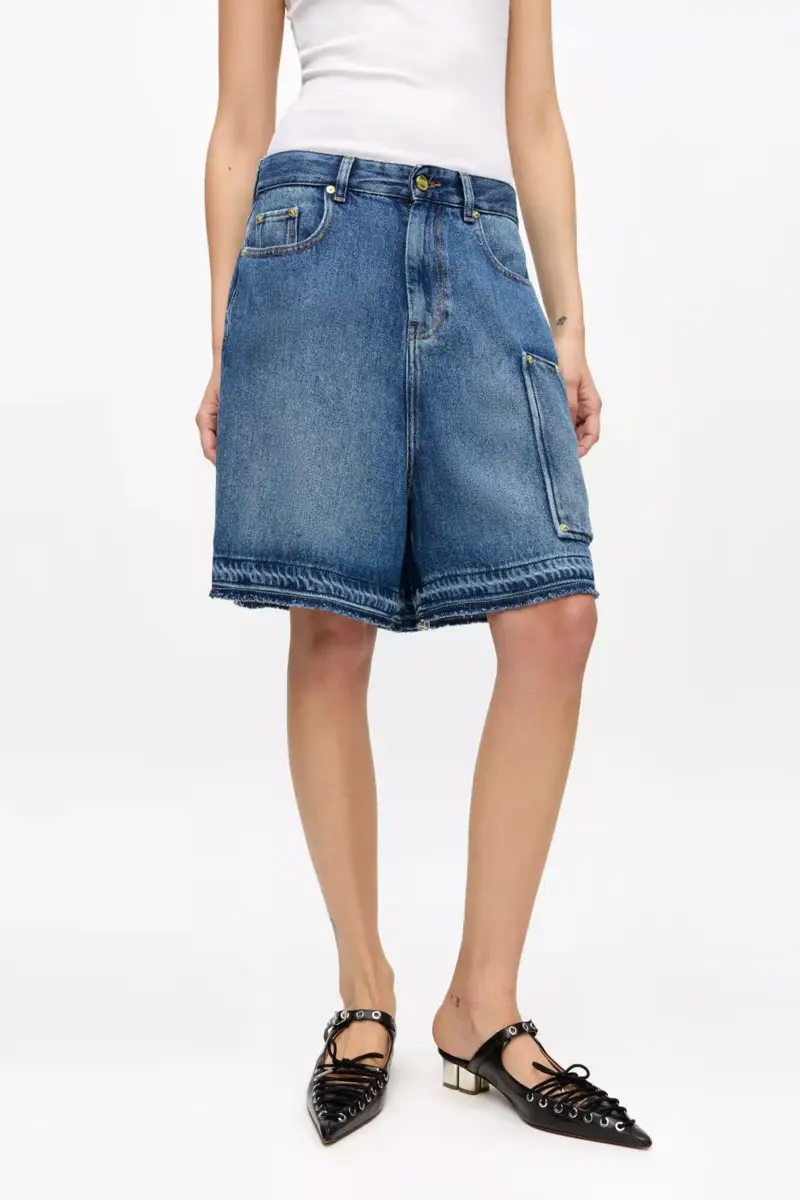 Blauwe denim shorts