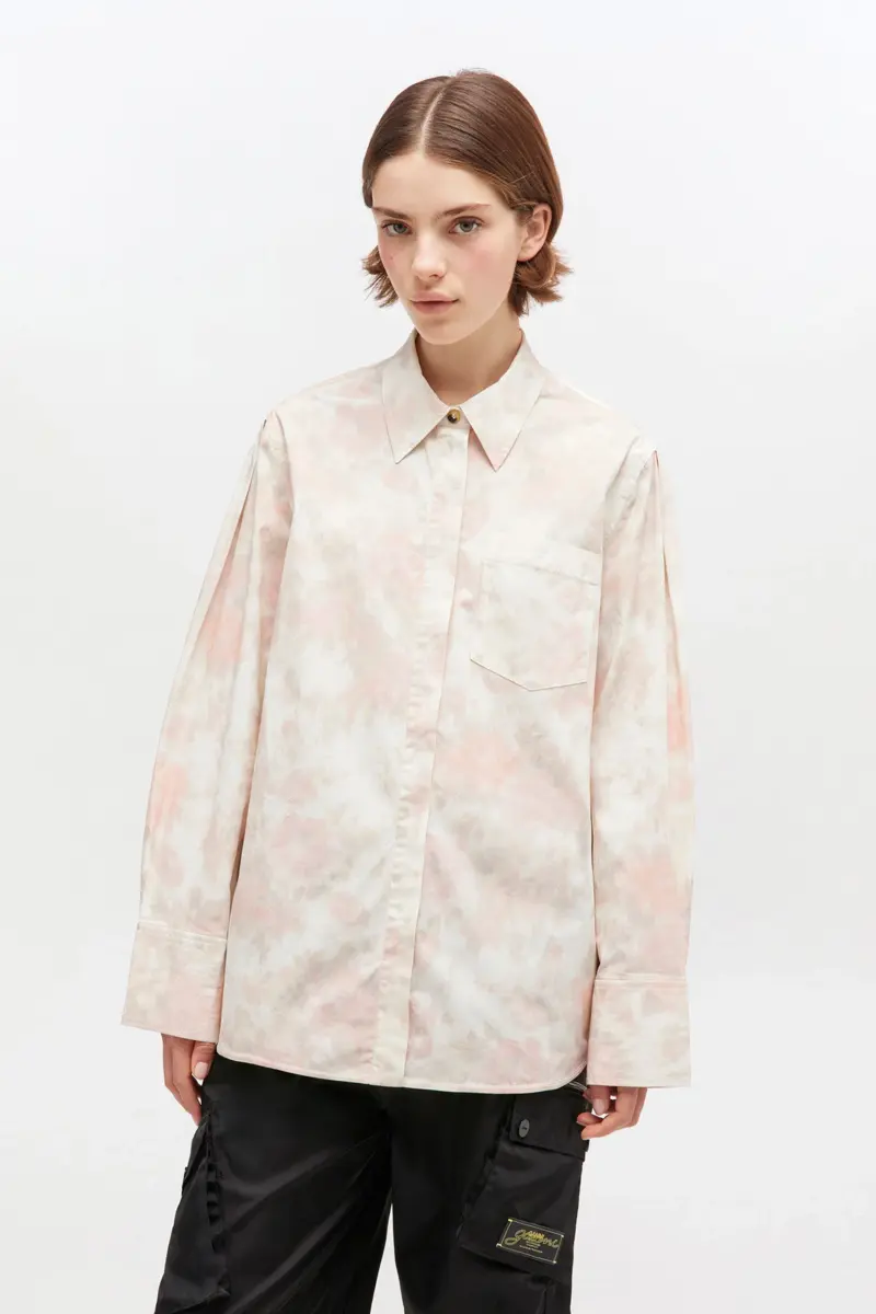 Bloemenprint shirt met ronde kraag