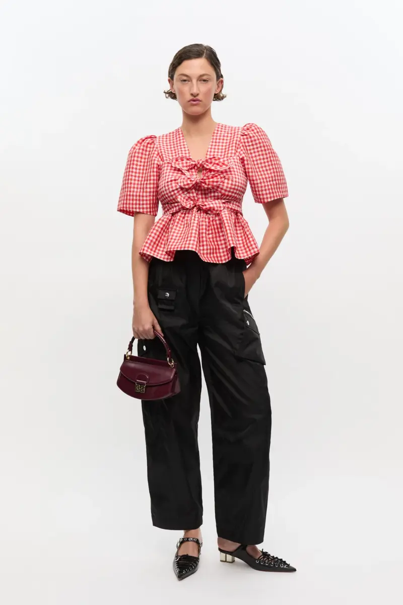 Bordeauxrode mini Apo-G-tas met handvat Bordeauxrode mini Apo-G-tas met handvat