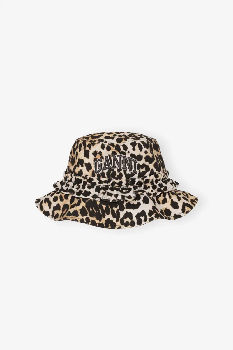 Bucket hat met luipaardprint