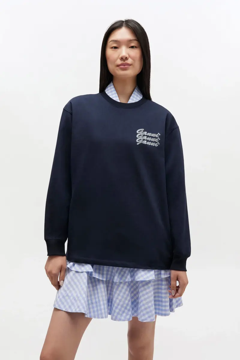Donkerblauw GANNI-sweatshirt
