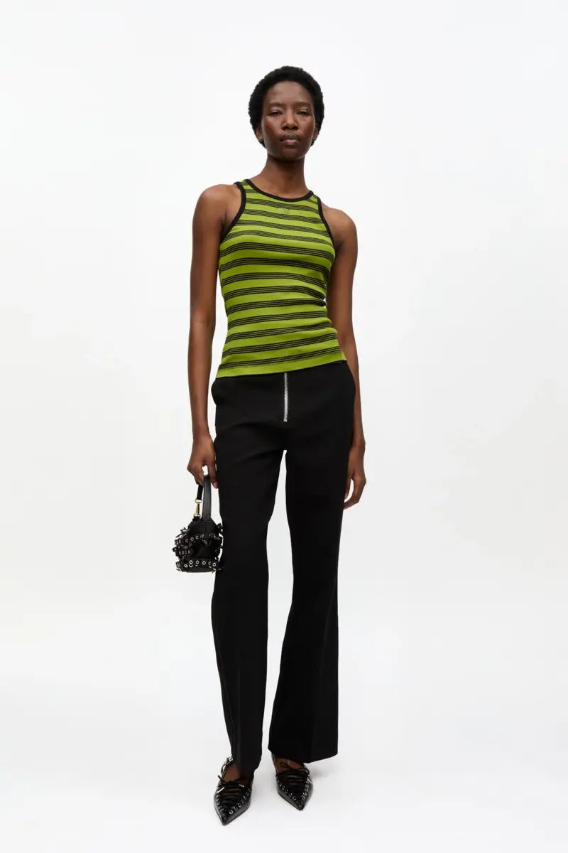 Gestreepte tanktop van zacht geribd katoen