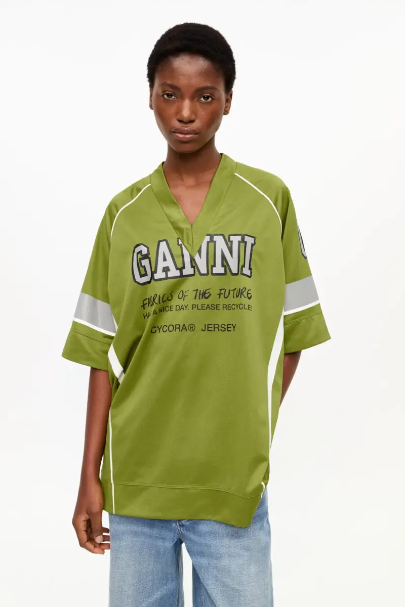 Groen oversized T-shirt van mesh