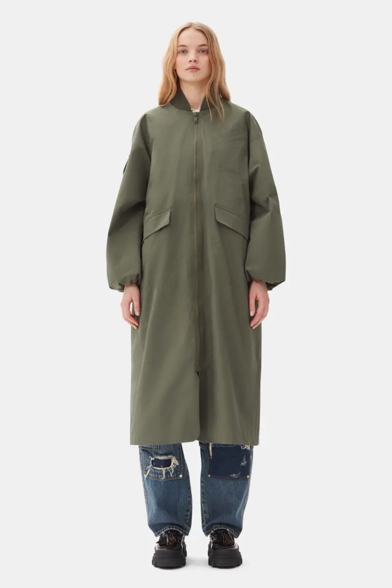 Groene oversized jas van Tech Seersucker