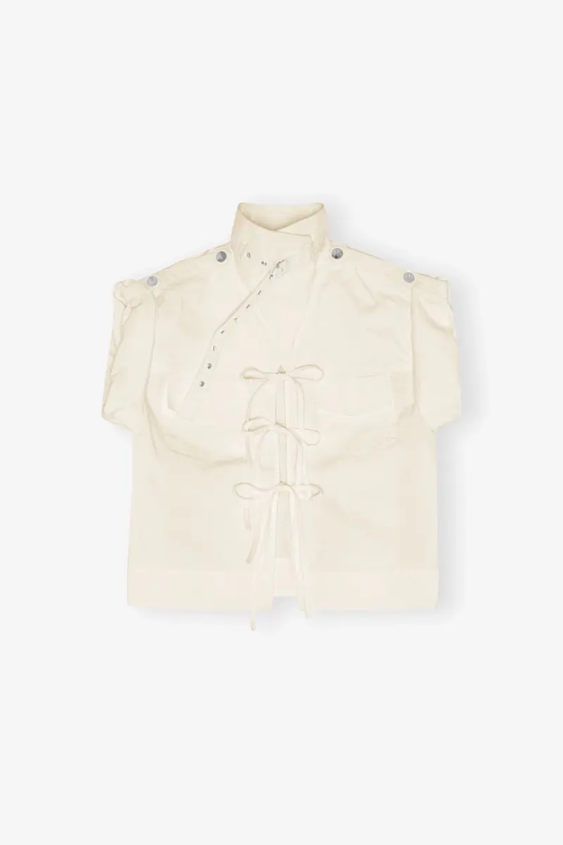 Ivoor stretch katoenen blouse Ivoor stretch katoenen blouse