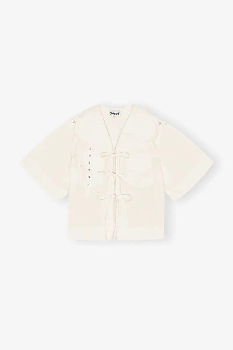 Ivoor stretch katoenen blouse Ivoor stretch katoenen blouse