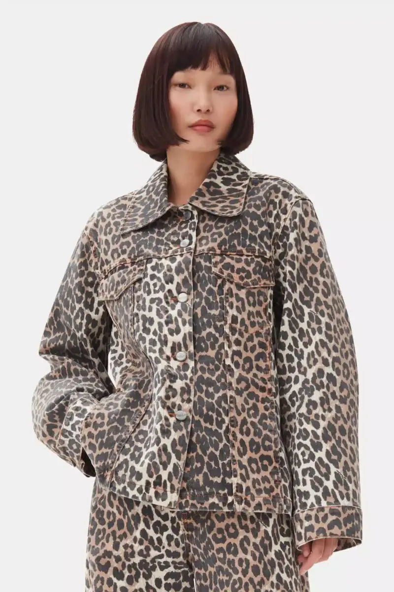 leopard denim jas 1 - Leopard denim jas