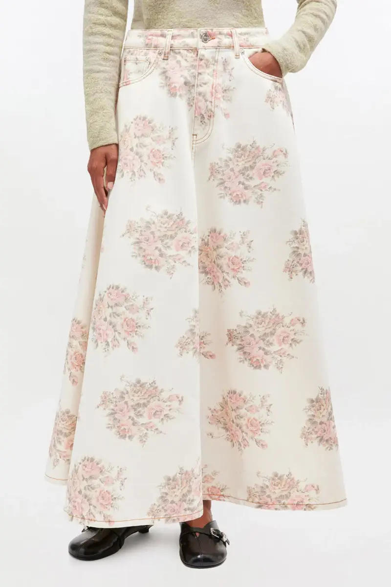 Maxirok met bloemenprint