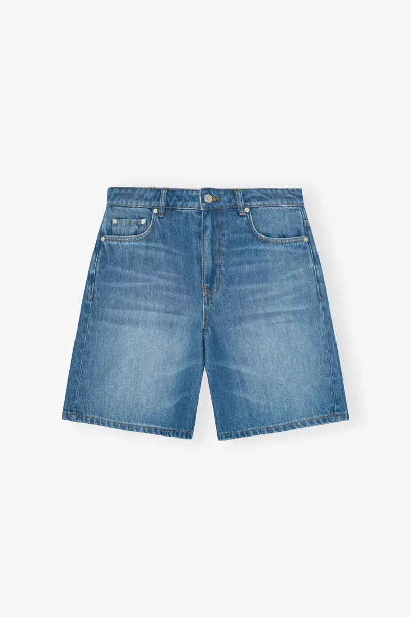 Middenblauwe denim shorts