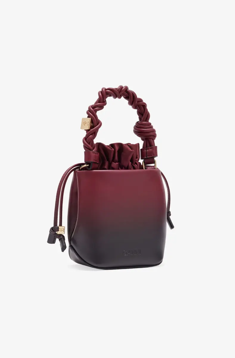 Mini GANNI Bou-bucketbag met rode kleurverloop