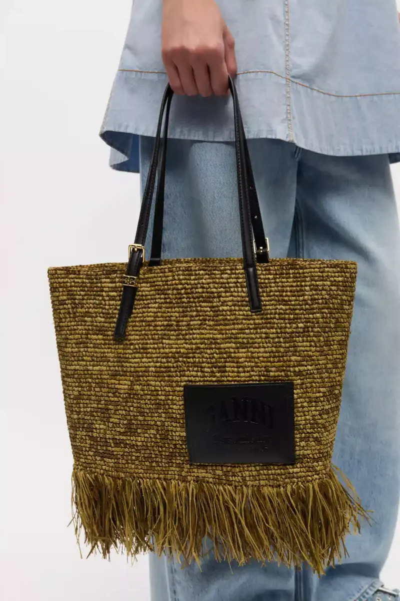 Raffia Tote Fringes Bag Small Raffia Tote Fringes Bag Small