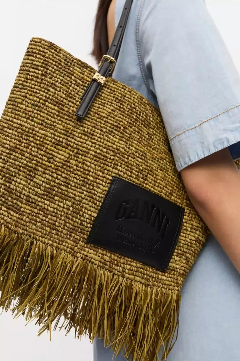 Raffia Tote Fringes Bag Small Raffia Tote Fringes Bag Small