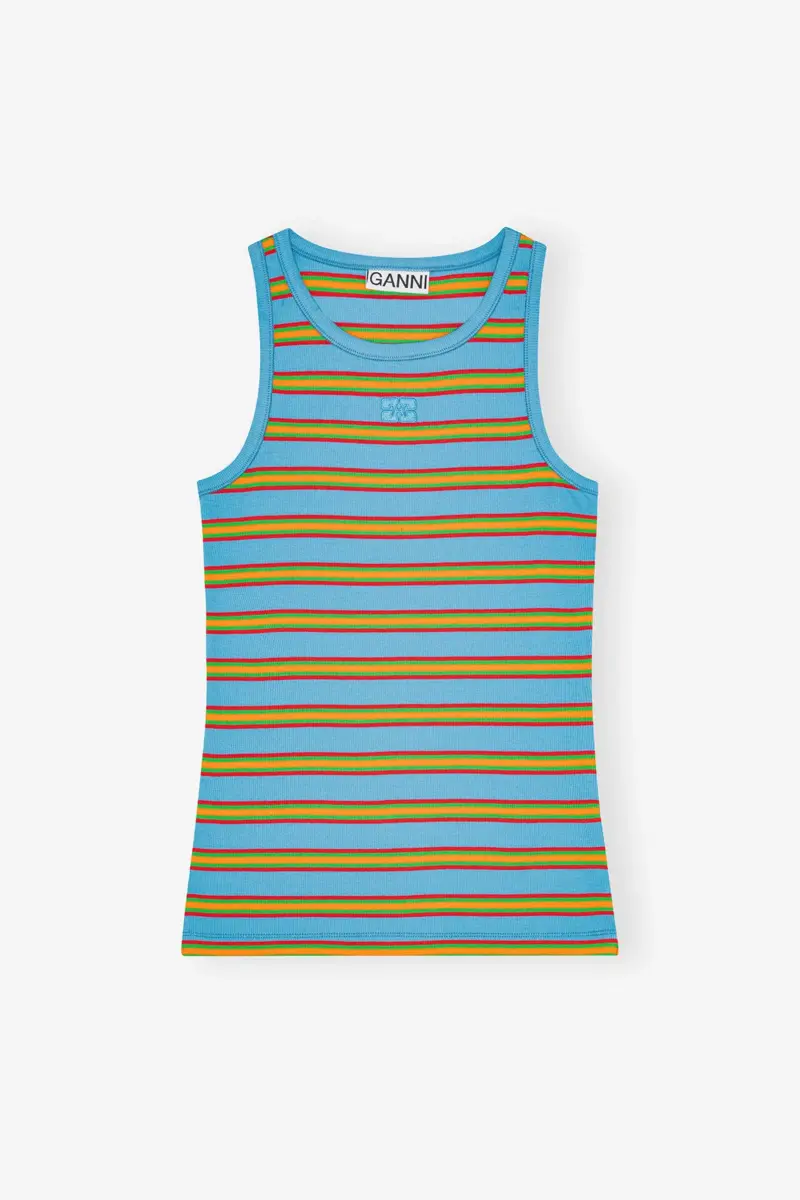 Tank top met veelkleurige strepen