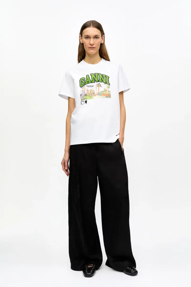 Wit basic jersey Poppy Relaxed T-shirt