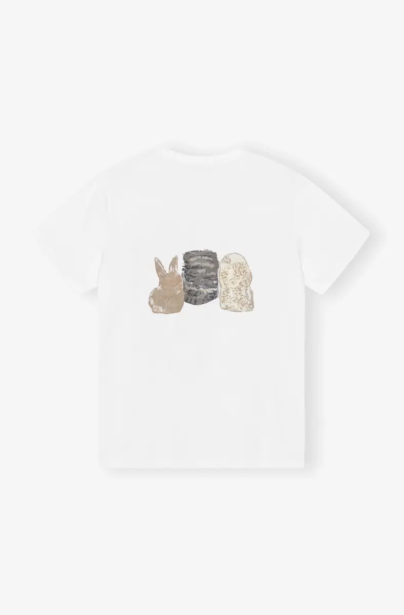 Wit T-shirt met dierenprint