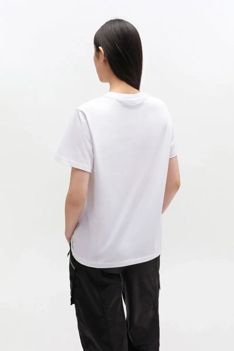 Wit T-shirt met kat Wit T-shirt met kat