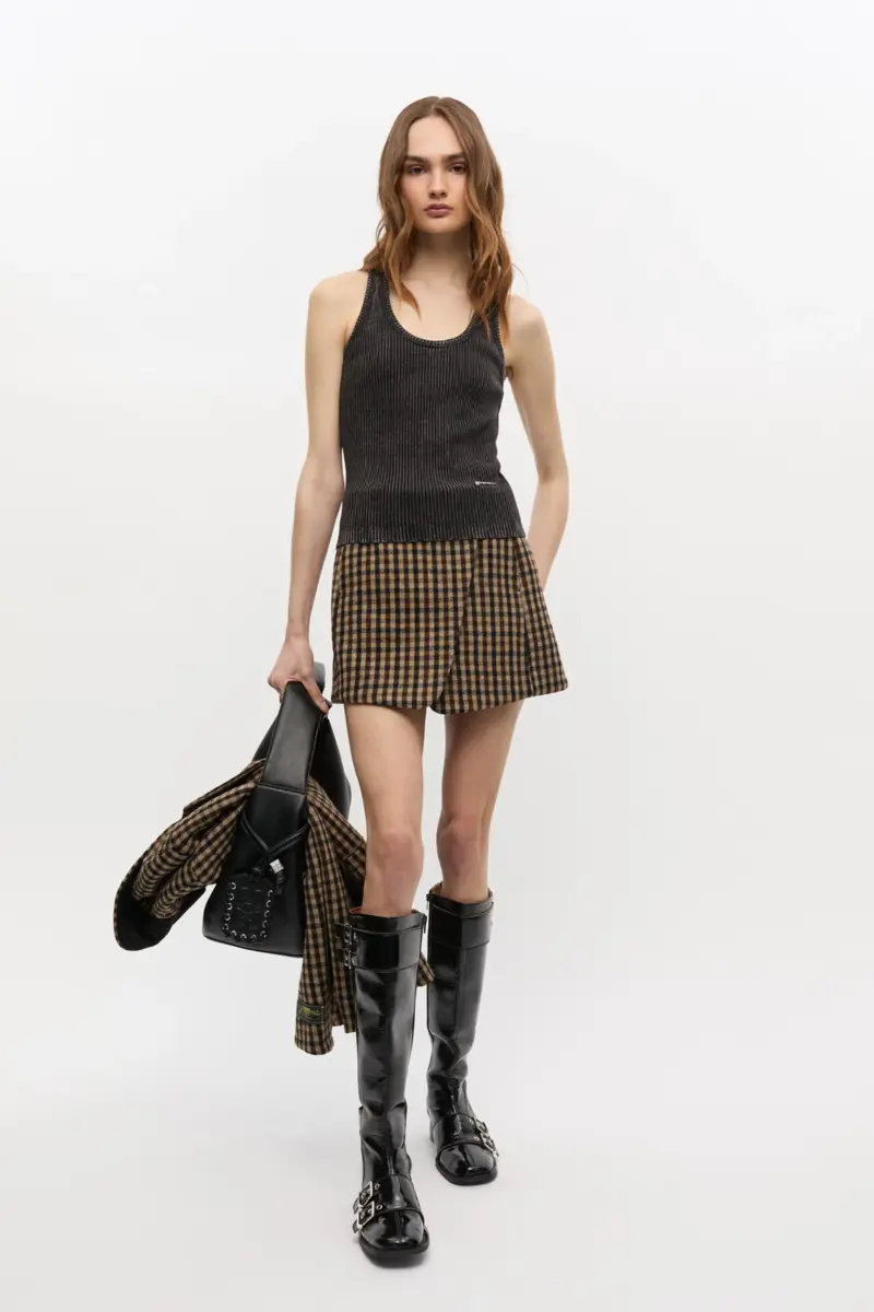 Zwart gewassen tanktop