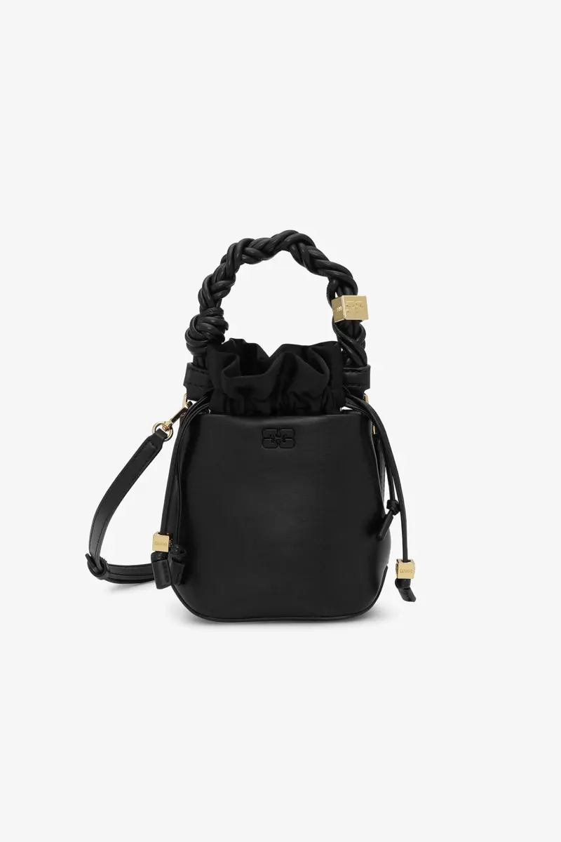 Zwarte mini GANNI Bou Bucket Bag