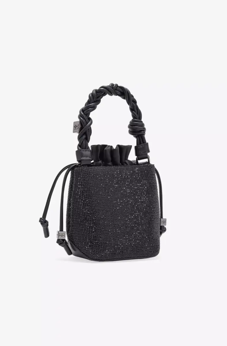 Zwarte mini GANNI Bou Bucket Bag