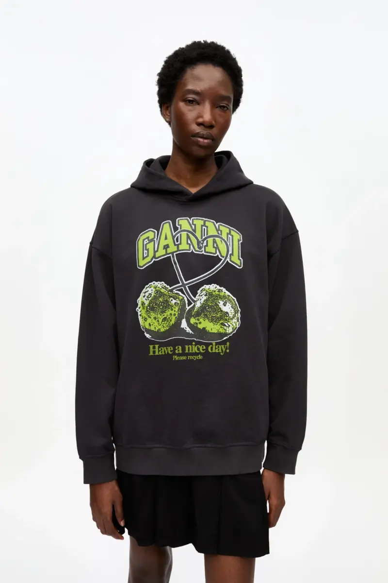 Zwarte oversized hoodie met Isoli-kersen