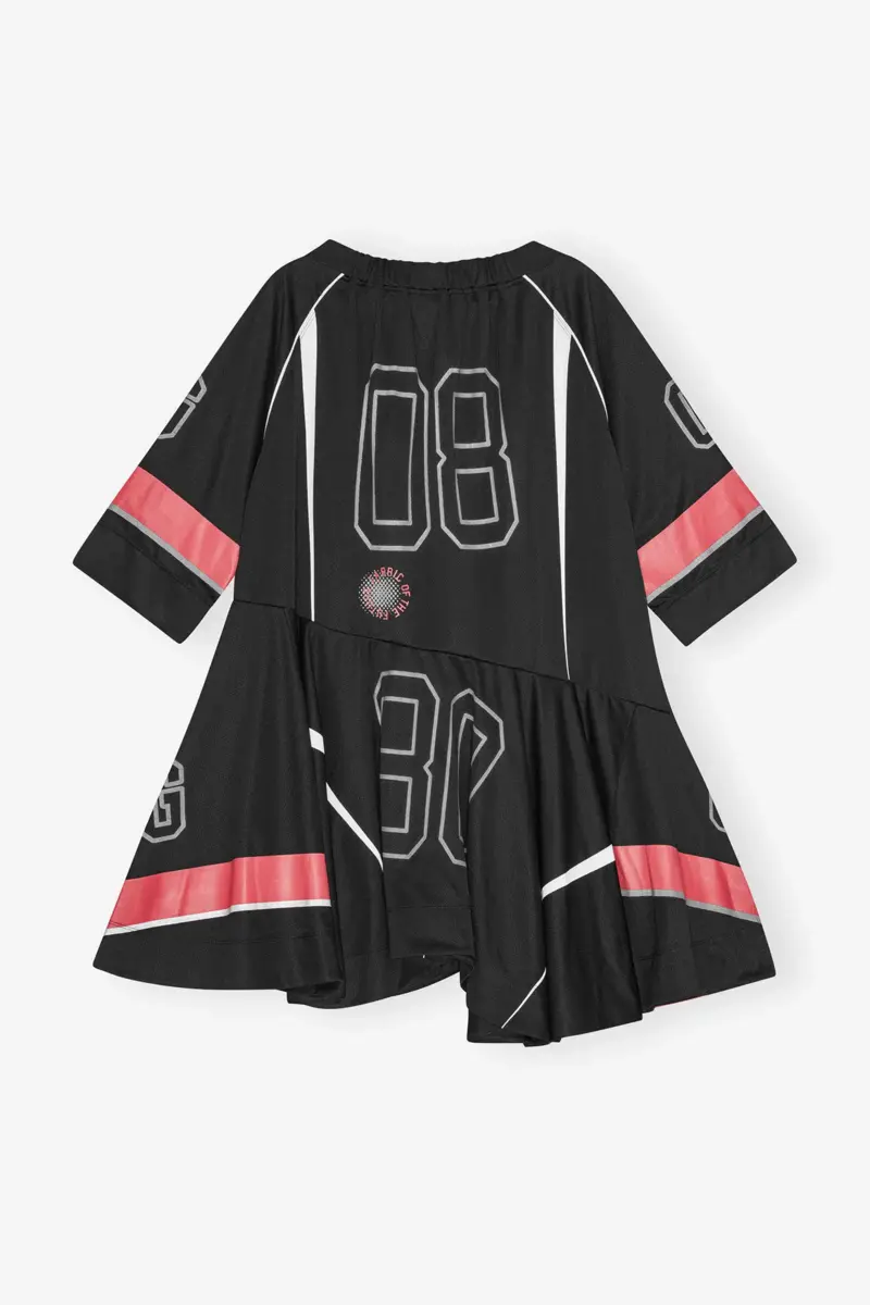 Zwarte oversized mini-jurk van mesh